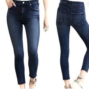 Agolde Women’s Sophie Crop Classic Jeans w Raw Hem Straight Leg Sz 27
